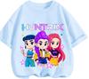 Stylish Urban Street Kpop Print T Shirt Summer Kawaii Casual Everyday Wear Children Round Neck Short Sleeve Top