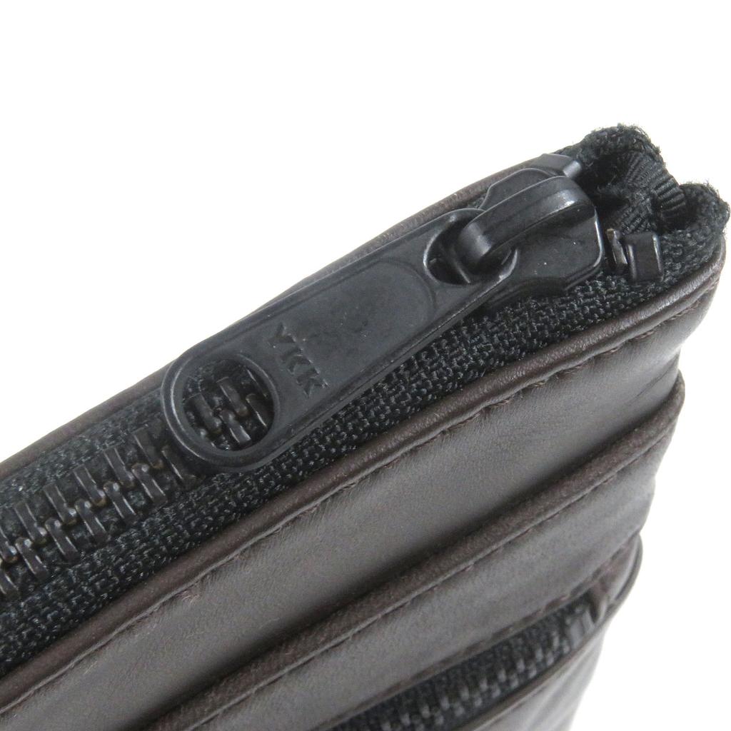 Porter Business Bag AROUND BRIEF CASE Briefcase Brown Leather Mens Used