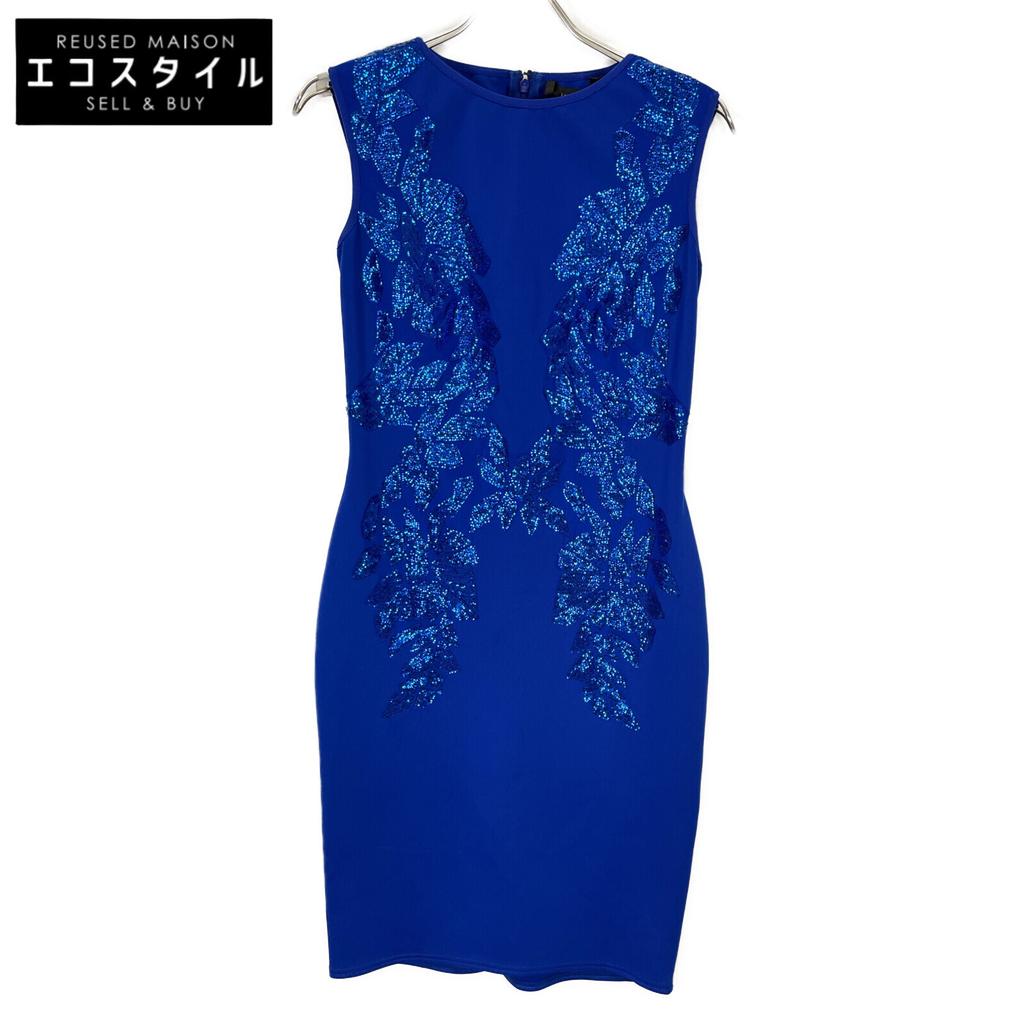 TADASHI SHOJI BJX19288M Royal blue sequin sleeveless dress dress XS Royal BlueUsed