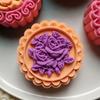 Mung Bean Cake Mold with 4 Seals- Rose Peony Plum Blossom- Mold Set Hand Pressed Cookie Dessert Diy Pastry Baking Tool