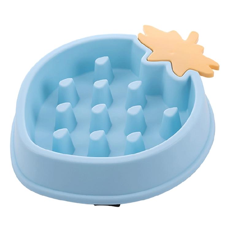 Dog Feeder Slow Eating Bowl Durable Plastic Dish Fun Shape Preventing Choking