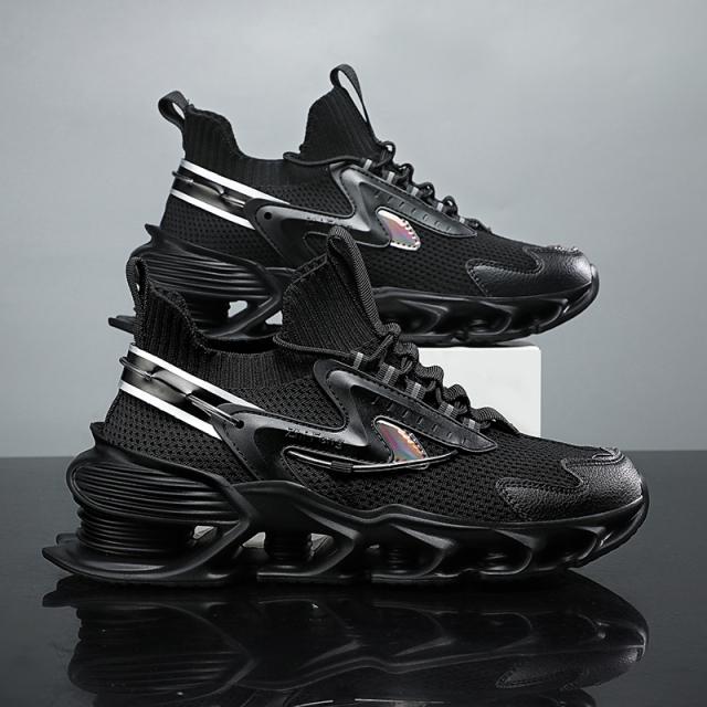 Nya Herr Sneakers Andningsbara Blad Löparskor Herr Dämpande Träningsskor Lätta Stor Storlek Fritidsskor Herrskor