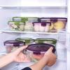 Plastic Refrigerator Storage Containers with Airtight Lids Fits Containers Suitable for Lunch Box, Bento Box, Fruits, Vegetables, Meat, Eggs Organizer