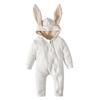 Easter Bunny Ears Hooded Romper for Girls - Spring & Autumn Style