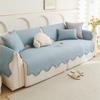 Solid Chenille Sofa Cover Non-Slip  Summer Cooling Irregular Couch Protector Elegant Home Decor Throw Cushion Slip-Resistant