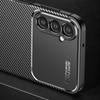 For Samsung Galaxy A24 4G (162.1 X 77.6 X 8.3mm) Carbon Fiber Texture Phone Case Drop Resistant TPU Phone Cover