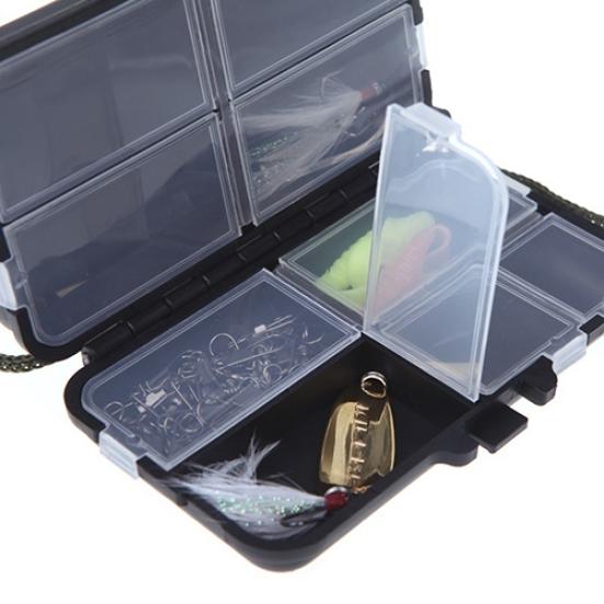 Hot 9 Compartments Assorted Fishing Lure Baits Fishing Tackle Box Storage Case