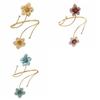 Enamel Glaze Flower Bracelet Floral Armband Elegant Open Arm Bangle  Gift