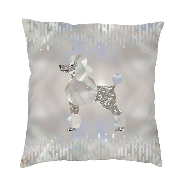 Husă de pernă cu grafică Pudel de lux 50*50 cm Poliester Pudel Dog Lover Husă de pernă pentru sufragerie Lenjerie de pat Canapea