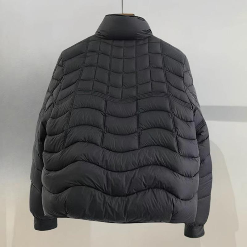 FASHION Down  Women's 2024 Winter New Light and Thin 90 White Duck Down Small Stand-up Collar Wave Warm Winter Coat Clothes