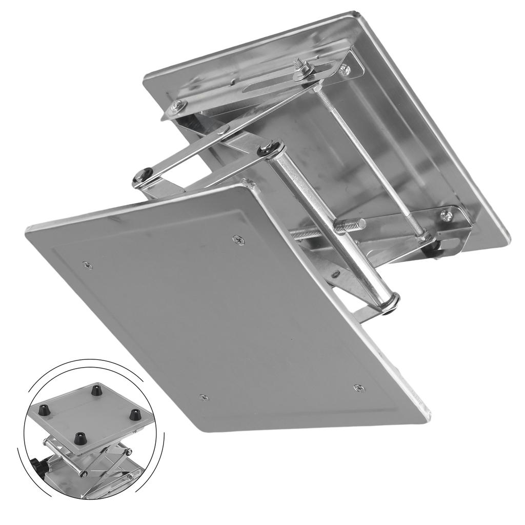 1pc Lab Lifting Platform Support Stand Manual Lab Lift 200×200mm Stainless Steel Lifting Platform For School Physics Chemistry