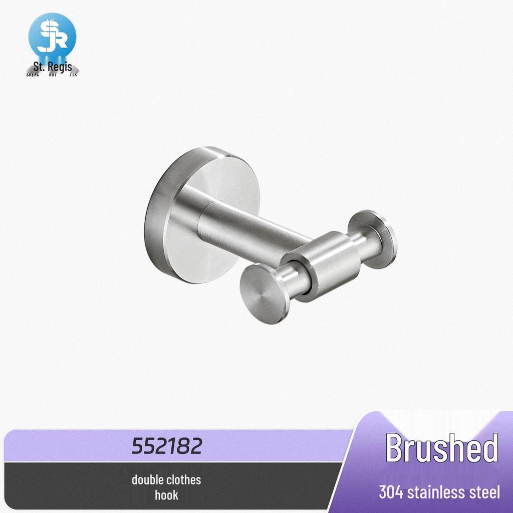 Customized 304 Stainless Steel Bathroom Hardware Set: Wall-Mounted Towel Bar and Tissue Holder