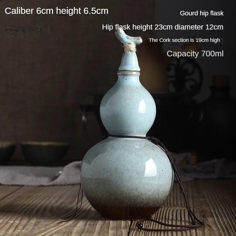 

Ceramic Fairy Wine Gourd Sealed Bottle Modern Simplicity Household Fashion Wine Pot Creative Empty Bottle Kitchen Bar Tools New