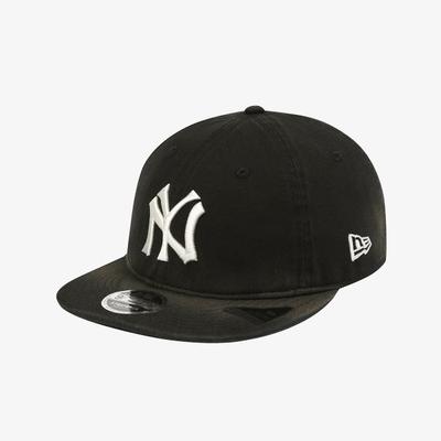 New Era Mlb New York Yankees Spłowiałe Pranie Retro Korona Strapback Czarny 15131621