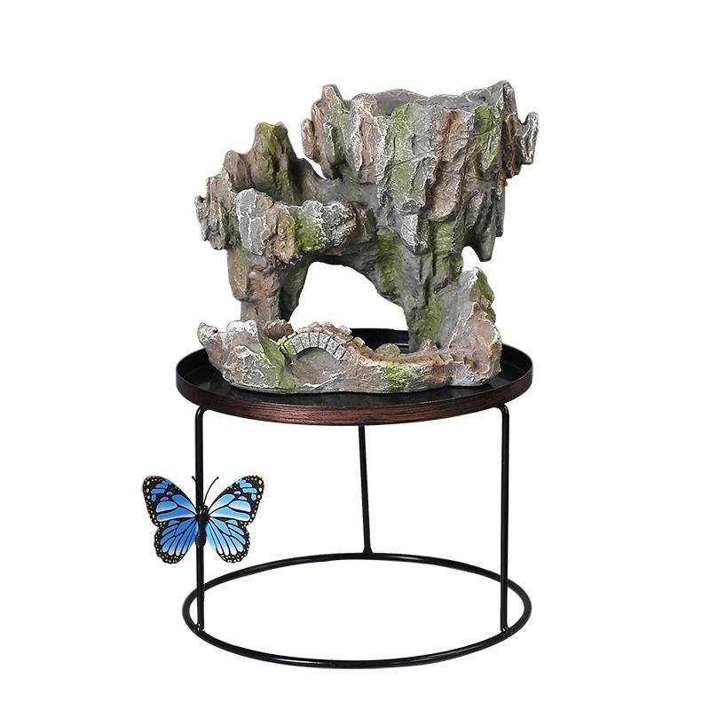 Wenzhu Succulent Basin Fortune Tree Bonsai Retro Rice Bamboo Indoor Good Raising Floating Island Suspended Iron Art Micro Landscape Basin