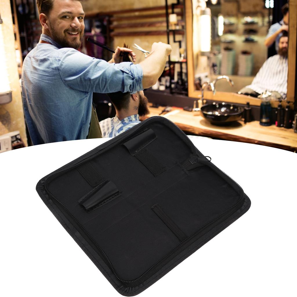 3pcs Scissors Holder Pouch Large Capacity Lightweight Portable Black Scissors Bag for Salon Barber Stores