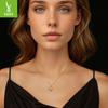 Cross-Border Four-Leaf Clover Moissanite Necklace Women'S Light Luxury Niche Simple High-End Sense S925 Silver Collarbone Chain