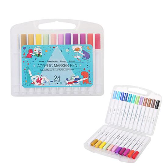 Acrylic Marker Pen Set Colored Marker Pens with Color-coded Caps Non-toxic Artists Students Markers for Drawing Writing School