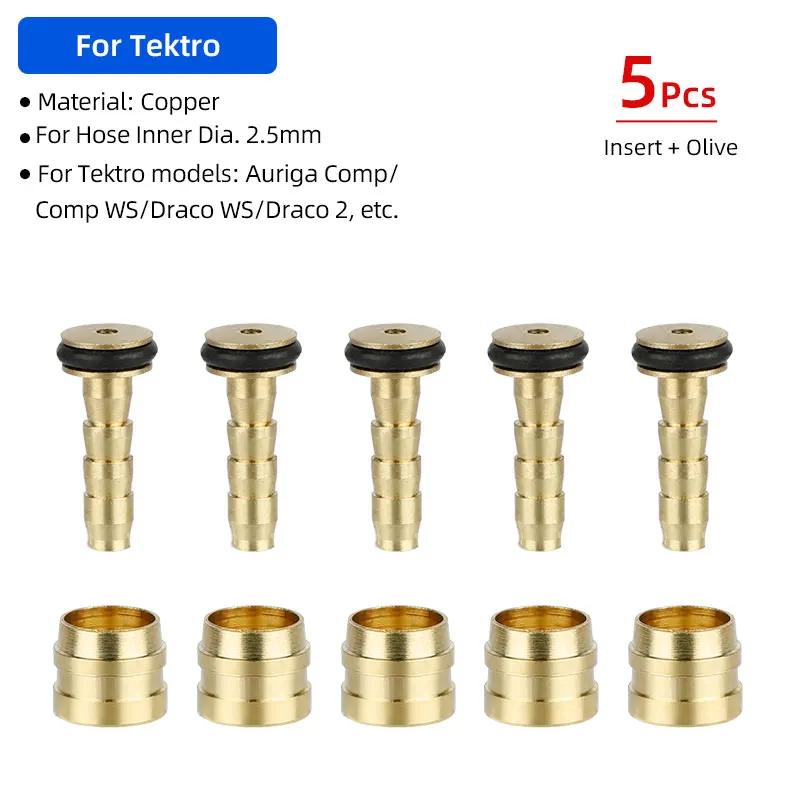 

5/10pcs Bicycle Brake Copper Olive Insert Kit for Shimano BH59/BH90 Sram Magura Tektro Hydraulic Disc Brake Hose Tektro5pcs