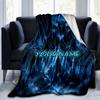 1PC Custom Name "Dark Fantasy Dragon Artwork" flannel blanket versatile,all-season throw suitable for the living room,bedroom,camping,travel,and gift