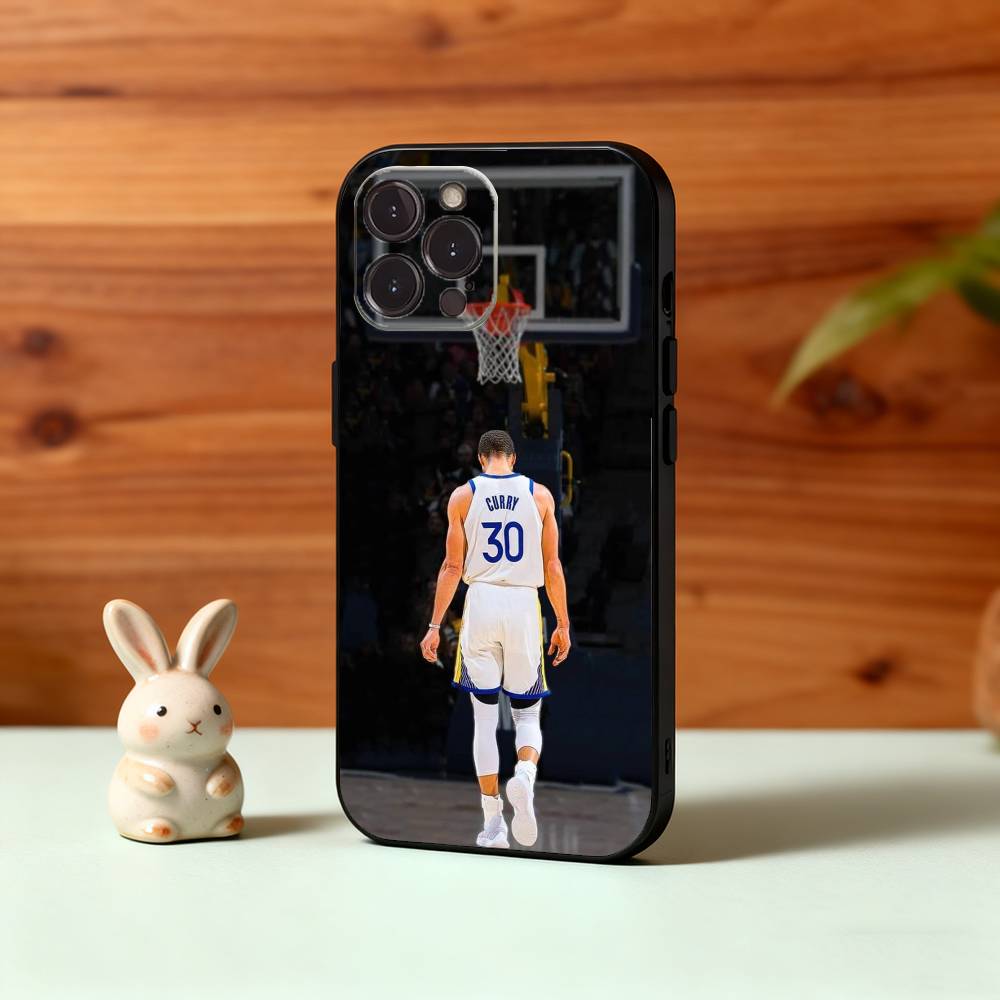 Sportstar S-Stephen C-Curry Handyhülle Für iPhone17,16,15,14,13,12Plus,Pro Max,XS,5G Weiches Silikon Schwarze Hülle