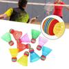 10Pcs Badminton Rainbow Ball Head Nylon Plastic Badminton Shuttlecock Set for Game Sport Entertainment For Player Play