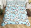 Cartoon Cat Duvet Cover Set Queen King Size Cute Pet Print Bedding Suitable For Boys And Girls Room Decoration Gift 3 Piece Set