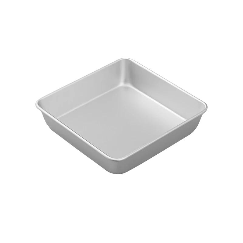 4/6/8Inch Square Cake Tins 3 Layers  Angel Food Cake Pan Aluminum Square Baking Pans Baking Mold