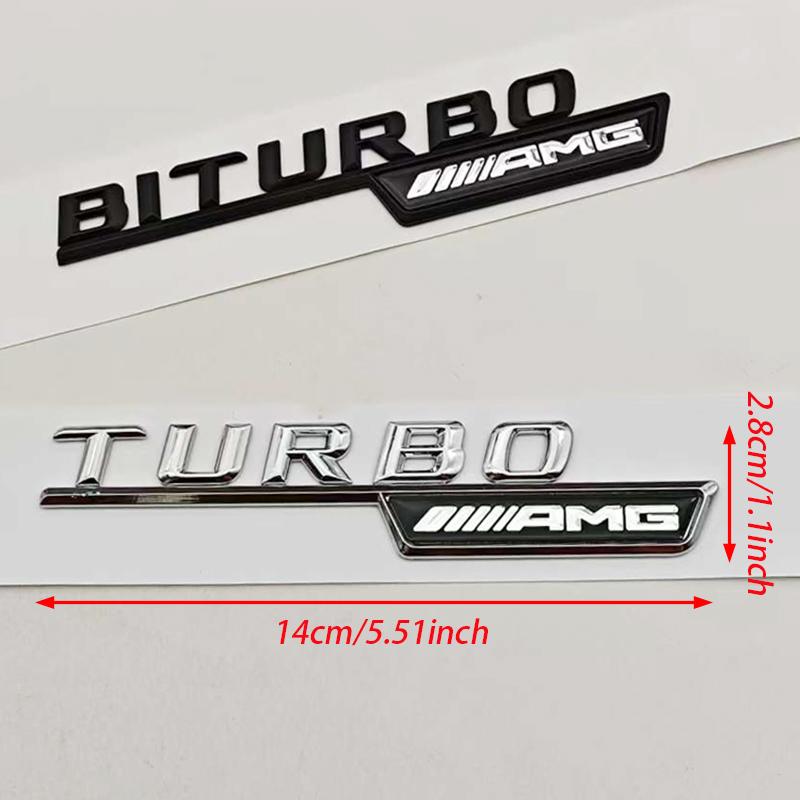 3D ABS Chrom Černý Stylingové Logo Auta Turbo AMG Znak Boční Odznak na Blatník Pro Mercedes Benz Třída AMG Samolepka Příslušenství  z15