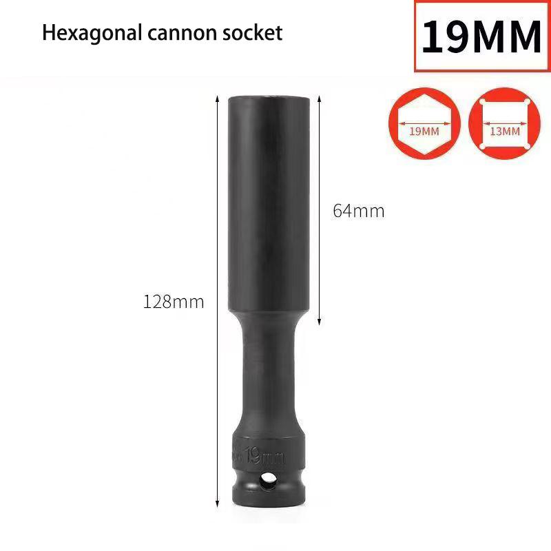 1/2 Drive Wrench Extended Hex Socket 10mm 12mm 13mm 17mm 19mm Adapter Spanner Converter Deep Impact Socket Tire Removal Tools