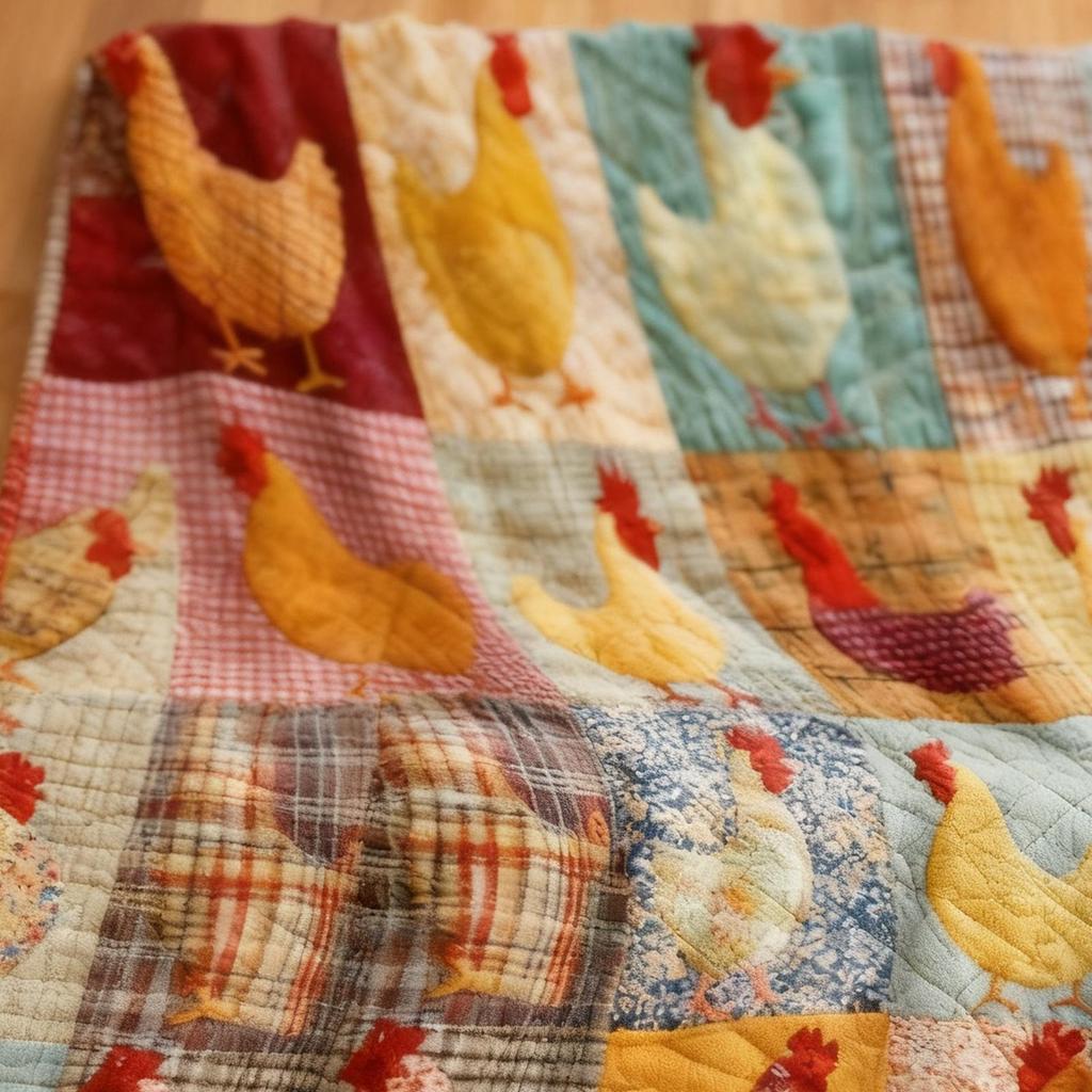 Rooster Blanket Soft Breathable Quilt Machine Washable Quilt Cute Chicken Quilt For Family Friend Sofa Bed Indoor Home Bedroom