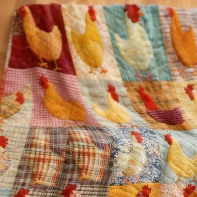 Chicken Throw Blanket Flannel Portable Quilt Cute Chicken Quilt For Family Friend Sofa Bed Indoor Home Bedroom Birthdays