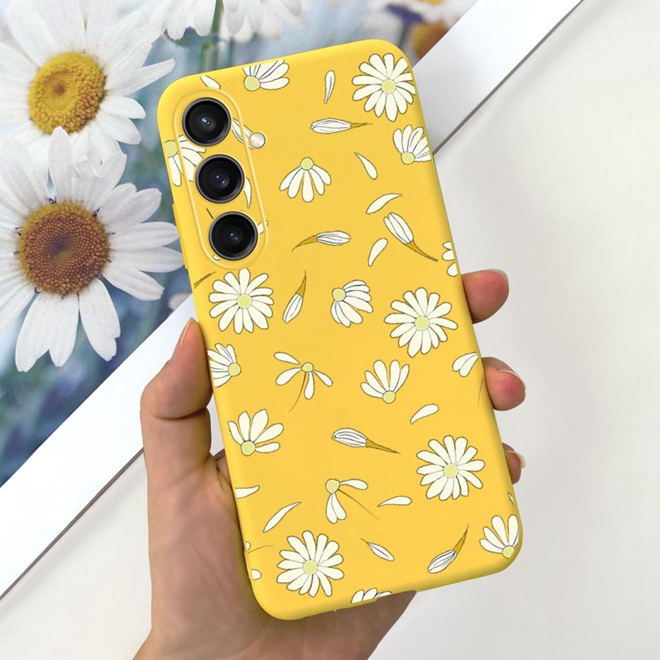 For Samsung Galaxy A55 Case Pretty Cartoon Girls Sunflower Cover Soft TPU Phone Case For Samsung A15 A25 A35 A55 5G Fundas Coque