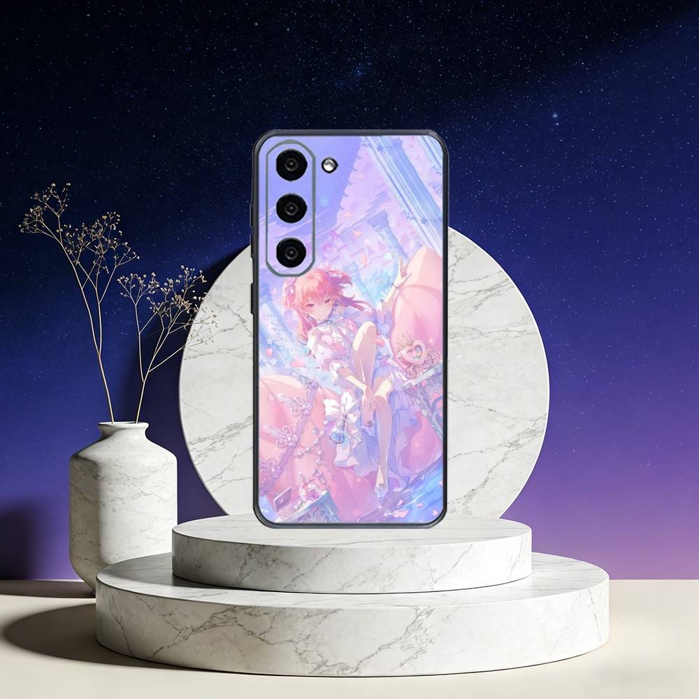 Cute Project SEKAI Phone Case For Samsung Galaxy A73,A72,A71,A70,A53,A52,A51,Others Soft Black Cover