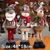 18×48cm Christmas Tree Pendant Accessories Dancing Old Man Snowman Deer Little Bear Fabric Doll Small Pendant Gift Wholesale