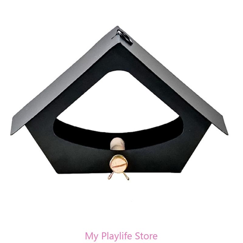 

Годівниця для птахів зовнішня підвісна платформа для насіння великої місткості годівниця для насіння піднос для насіння сад спостереження за птахами будиночок чорний