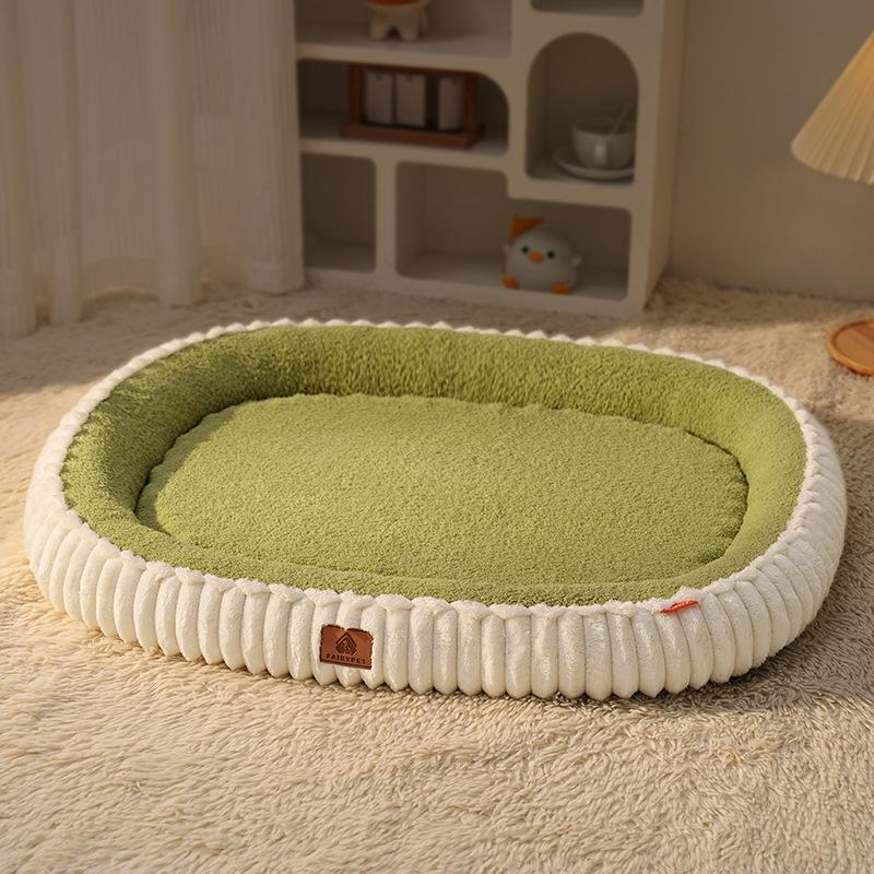 Winter Orthopädisches Hundebett für Hunderassen, Hundesofa mit Noppenschaumstoff, Haustier-Sofa mit vierseitigem Rand, Rutschfester Boden