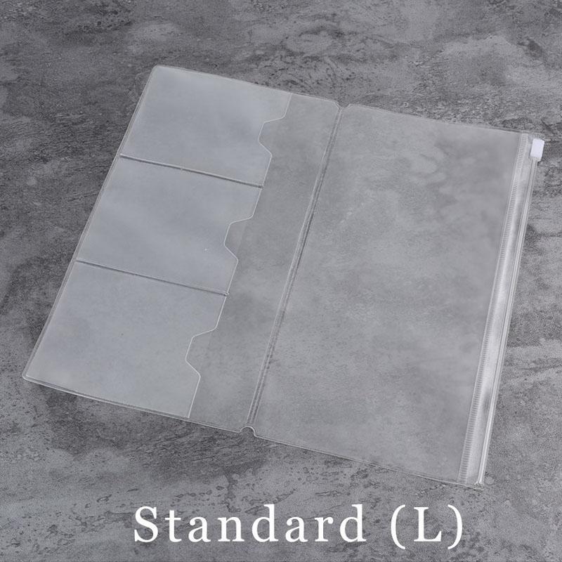 Fromthenon Transparent Traveler's Notebook Shell for Midori Planner Standard Filler Paper Storage Folder Cover School Stationery