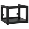 VidaXL Cadre de lavabo de salle de bain mural Noir 40x38x31 cm Fer