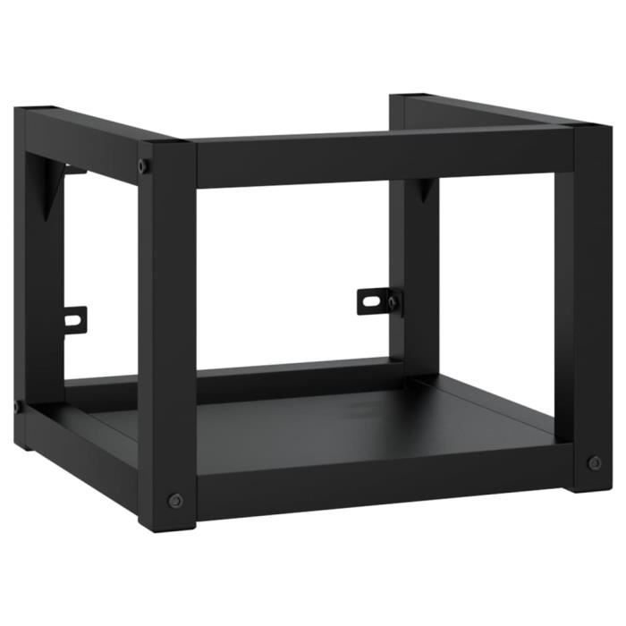 VidaXL Cadre de lavabo de salle de bain mural Noir 40x38x31 cm Fer
