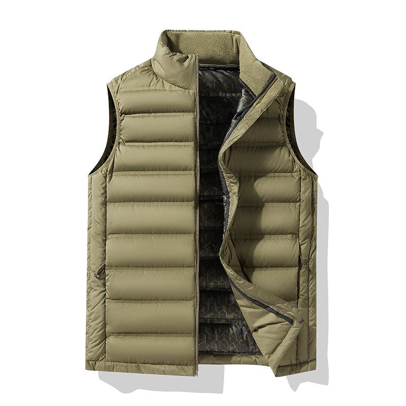 

Men s Plus Size Graphene Down Vest - High-Quality, Warm, Autumn/Winter Stand-Up Collar Gilet 3XL