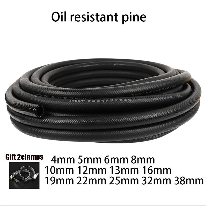 Nitrile rubber hose clamp steel wire rubber heat-resistant oil pipe diesel hose fuel nitrile low-pressure hose 1M heat-resistant