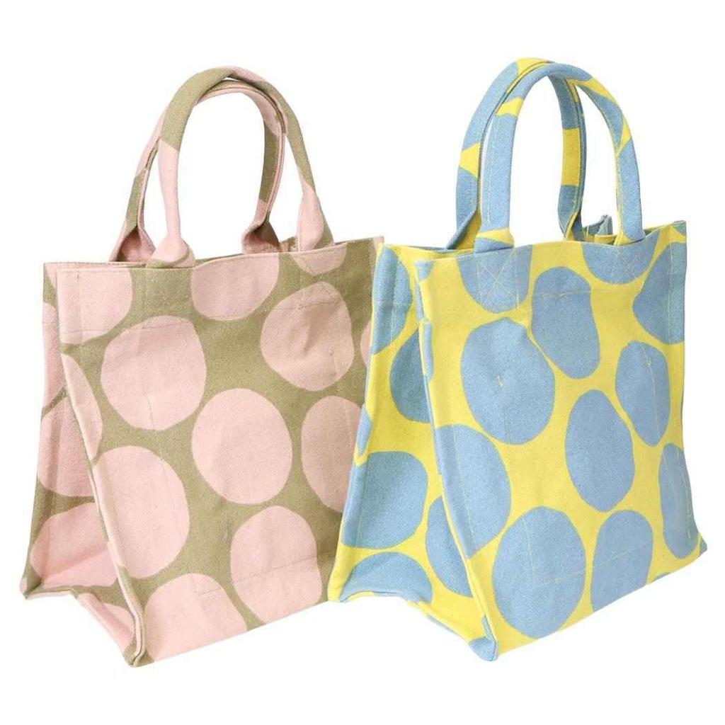 Friendshill PAL CANVAS Square Mini Tote Dottie Beige RW-290-304