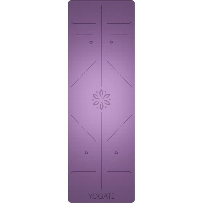 Tapis de sport - YOGATI - Épais 6 mm - Antidérapant - Idéal pour Yoga et Fitness