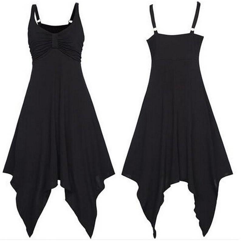 

Women Midi Dress For Summer With Elegant Sleeveless Design And G-string Style** L чёрный
