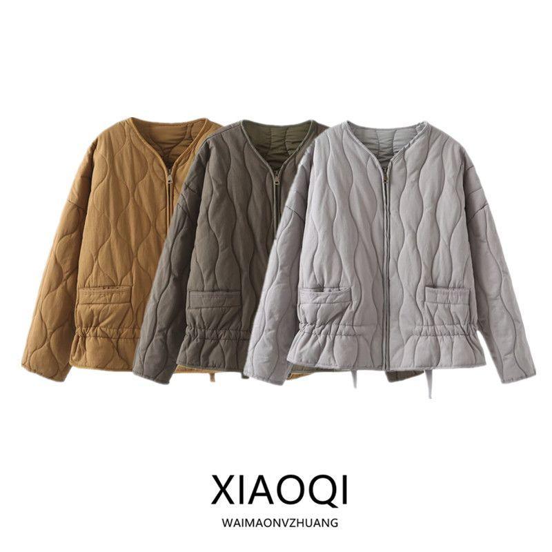 Fashion Wind 2024 New Arrival Winter Women's Clothing Commuter's All-Matching Leisure Washed-out Padded Jacket Cotton Padded Coat Outwear 0002041