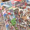 Kawaii City Street Scene 3D City Walk Landscape Sticker  DIY Pocket Cabin Scene Festival Gift