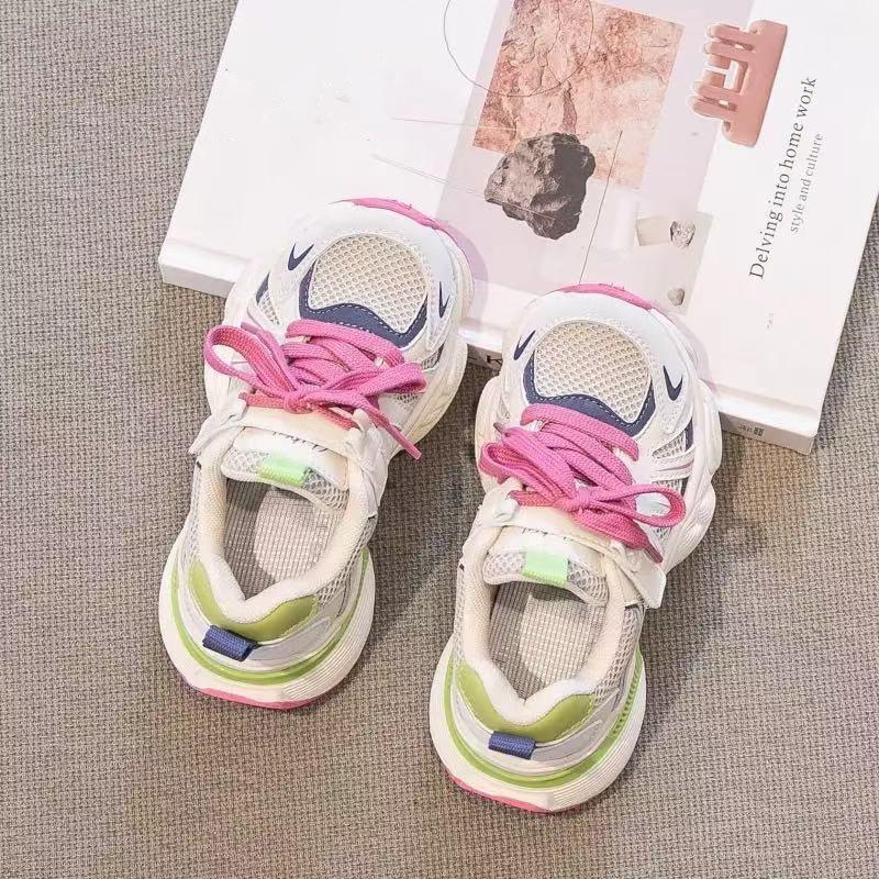 

Girls sneakers spring and autumn 2025 new dad breathable mesh boys double net shoes net shoes children s shoes 31 inner length 19.5cm