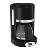 Cafetière Filtre Programmable MOULINEX Soleil - 10/15 Tasses - Verseuse Verre 1.25 L - 1000 W - Noir