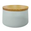 Ceramic Tea Canister with Bamboo Lid Airtight Tea Herb Storage Jar 20g Capacity Spice Box Case Organizer for Coffee Beans Cosmetics
